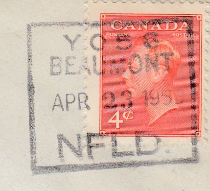 MOON cancel from Beaumont, Newfoundland