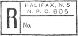 Halifax NPO 605 registration marking