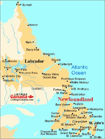 Map of Newfoundland