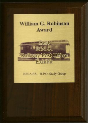 William G. Robinson RPO Award plaque