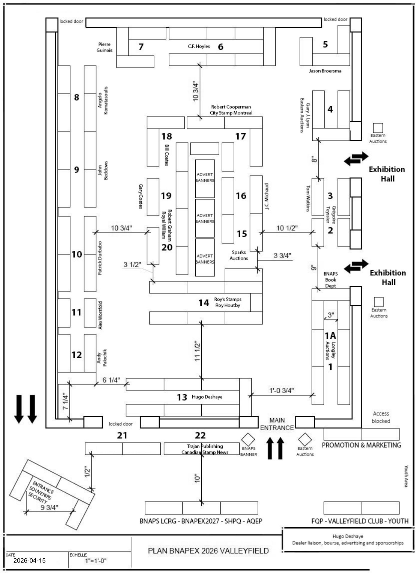 Bourse floor plan