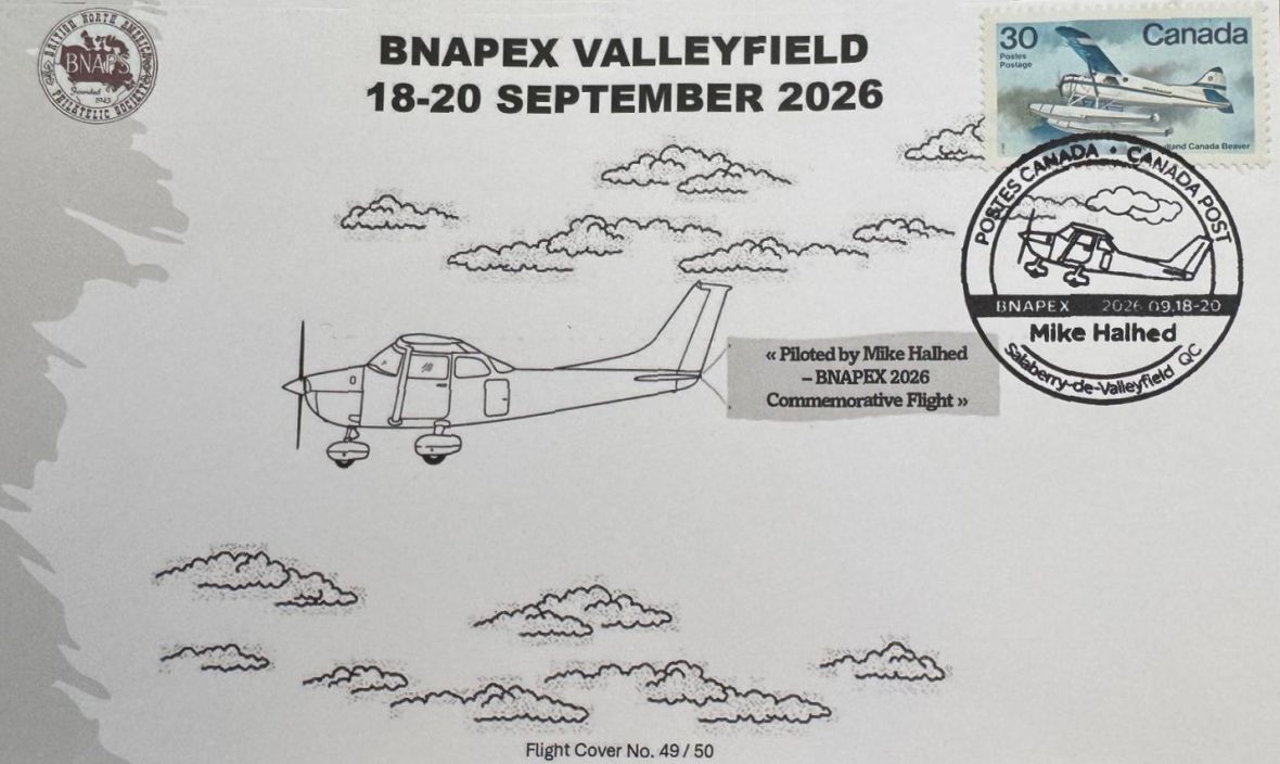 BNAPEX 2026 Flight of Mike Halhed commemorative cover