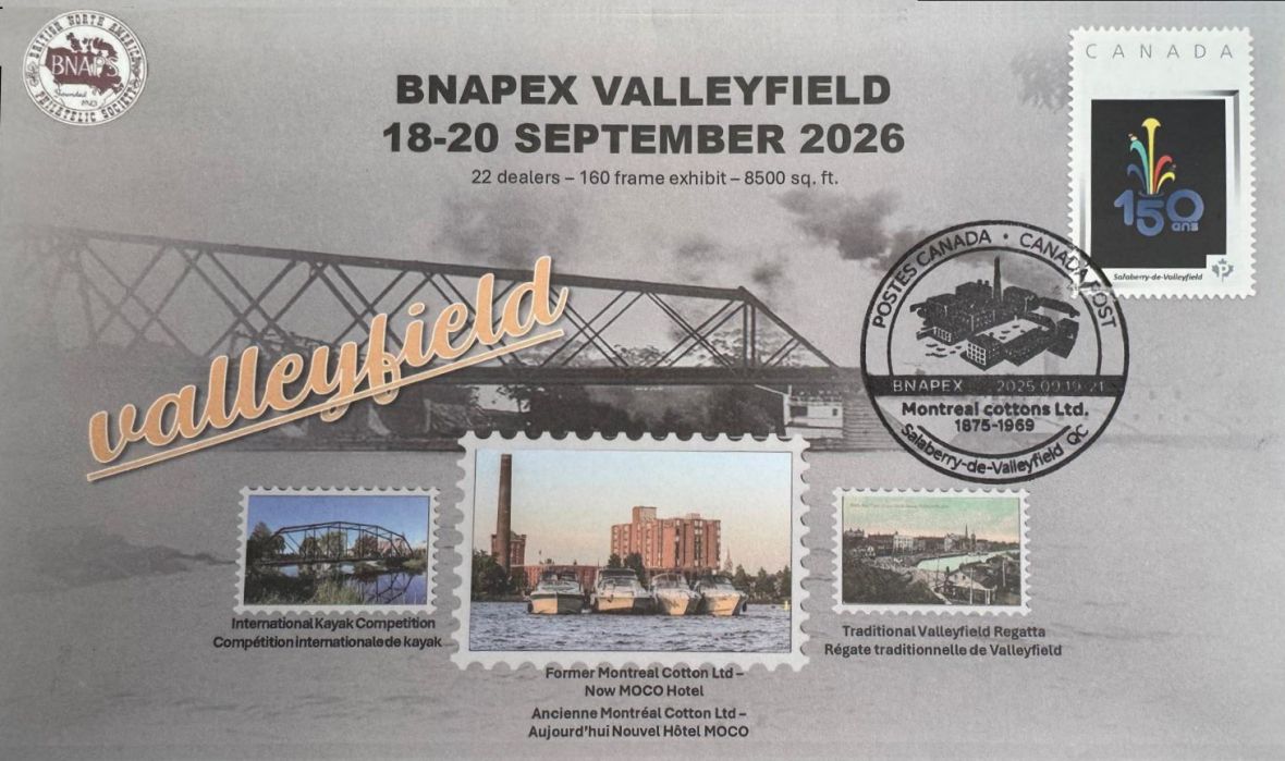BNAPEX 2026 Montreal Cotton Ltd. commemorative cover