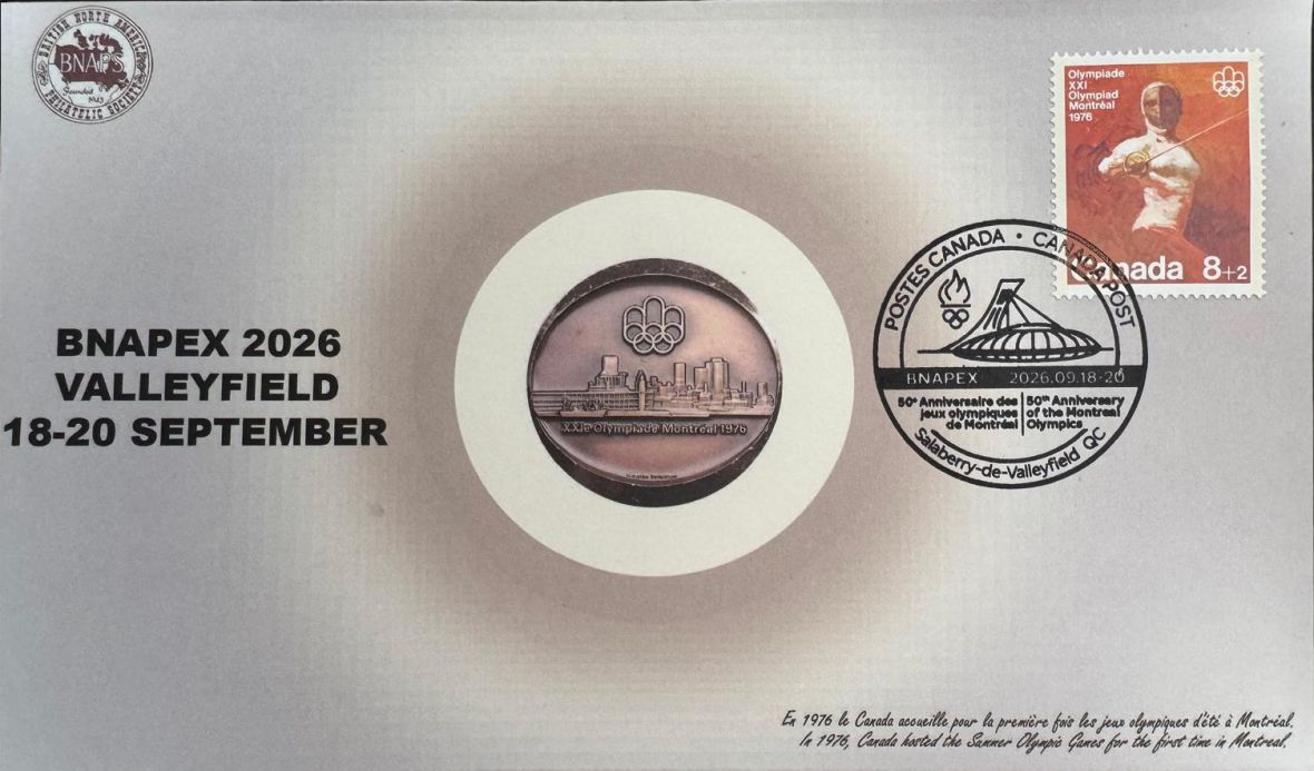 BNAPEX 2026 Olympics 1976 commemorative cover