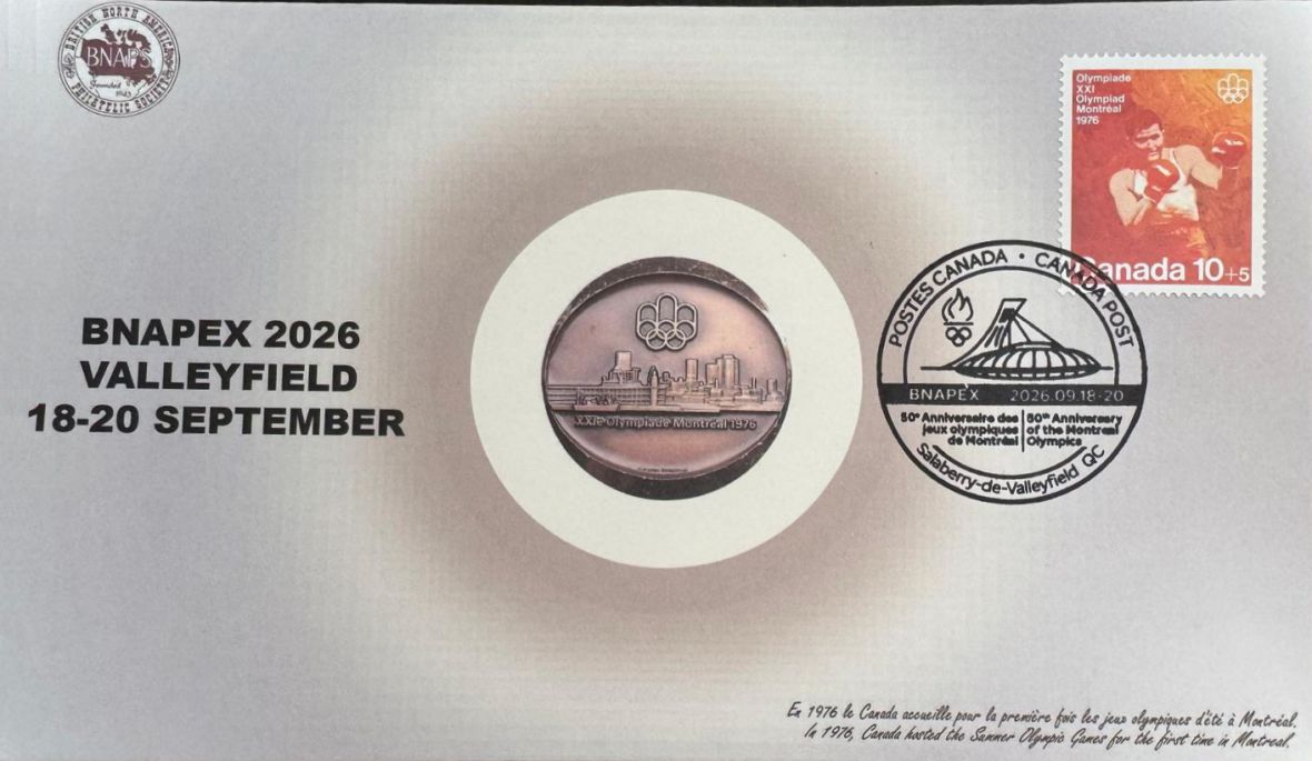 BNAPEX 2026 Olympics 1976 commemorative cover