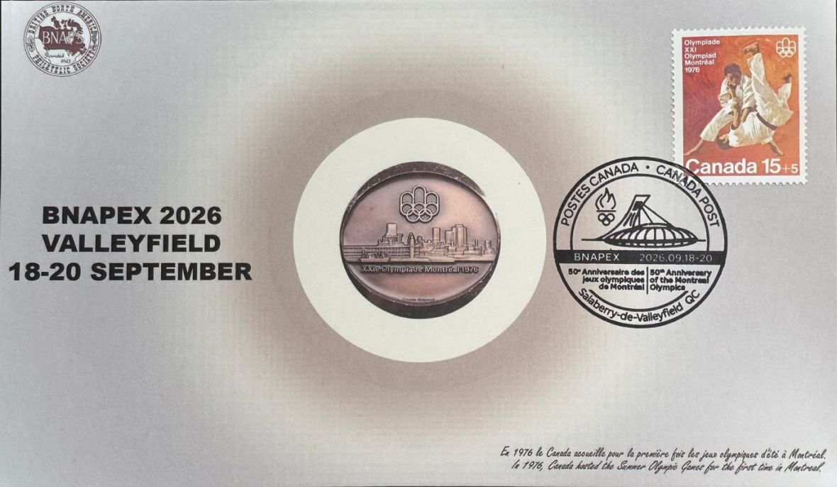 BNAPEX 2026 Olympics 1976 commemorative cover