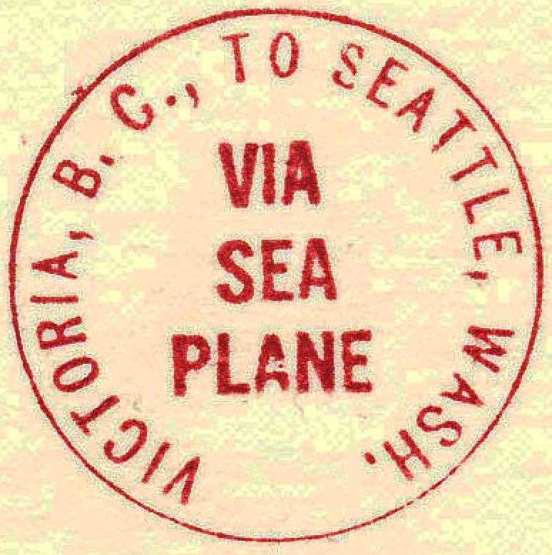 Victoria to Seattle via seaplane postmark