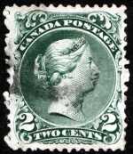 2c green Large Queen stamp