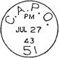 1943 CAPO 51 postmark