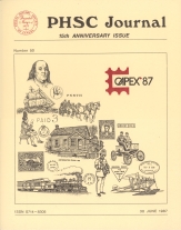 Front cover of the PHSC Journal, No. 50, June 1987