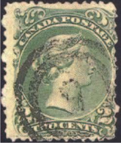 Copy 2 of the 2 cent Large Queen on laid paper