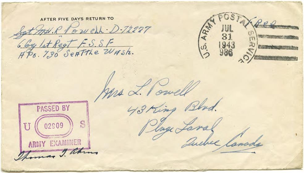 Cover from Amchitka, Alaska, 31 July 1943