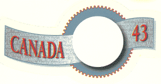 43 cent stamp with right facing image