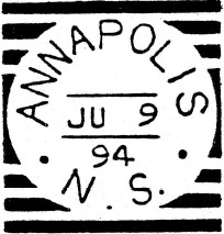 Squared Circle cancel Type 2 Annapolis, Nova Scotia