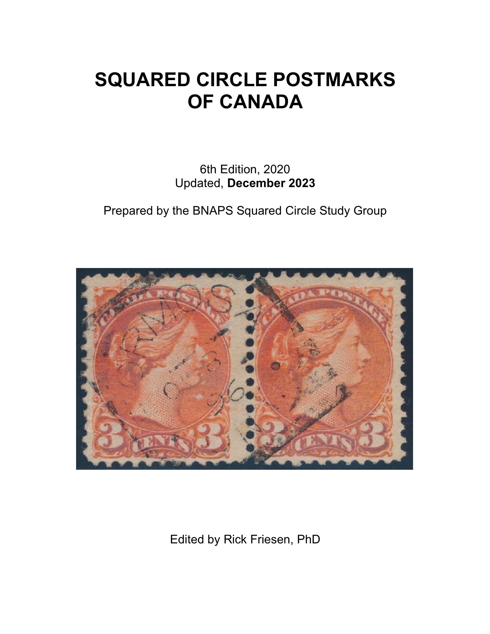 Cover of the book Squared Circle Postmarks of Canada 6th edition