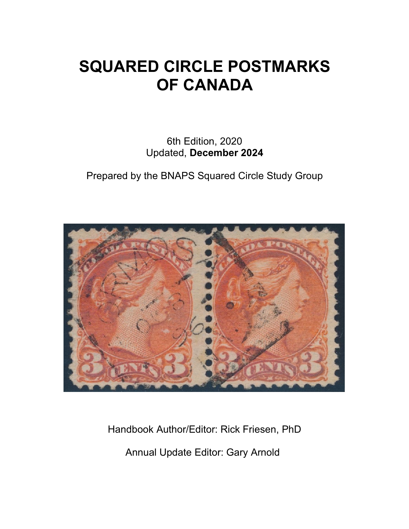 Cover of the book Squared Circle Postmarks of Canada 6th edition