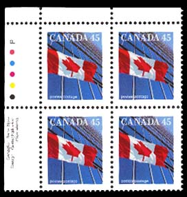 Block of four of the normal stamp