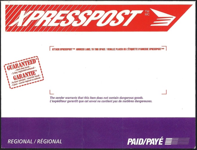 Xpresspost Regional envelope