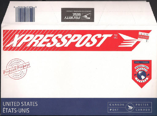 Xpresspost United States envelope