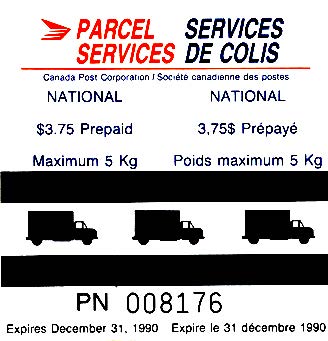 Prepaid parcel label