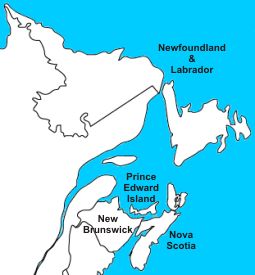 BNAPS Atlantic Provinces Regional Group geographic area