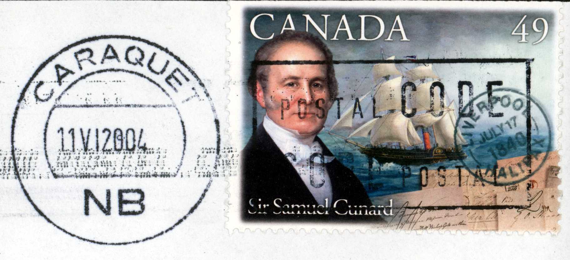Postmark from Caraque, NB