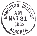 1932 Edmonton District postmark