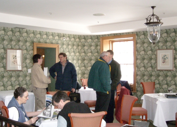 Seated: Victoria and Simon Claughton.  Standing behind them: Bill Longley and Dave Hobden