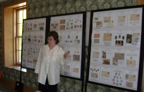 Judith Edwards Viney and her Newfoundland exhibit