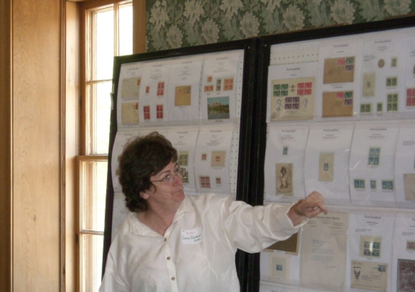 Judith Edwards Viney and her Newfoundland exhibit