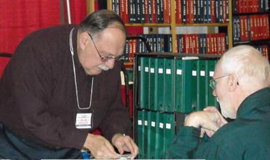 John Beddows at his table