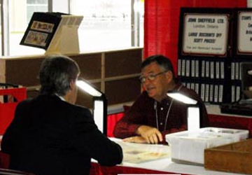 John Sheffield at his table