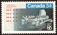 1986 34c EXPO 86 Pavilion