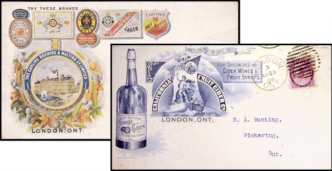 Illustrated London postcard and cover