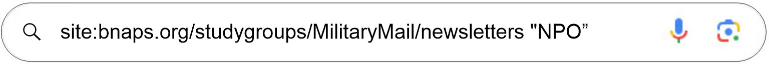 Example of newsletter search using Google