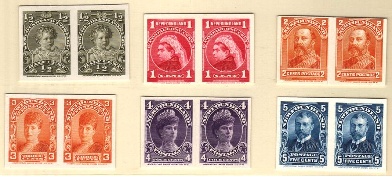 Proof pairs of the 1897-1901 Royal Family set