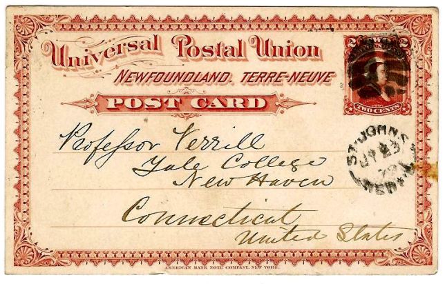 Queen Victoria postcard of 1879