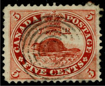 1859 First Cents Issue 5 cent Beaver