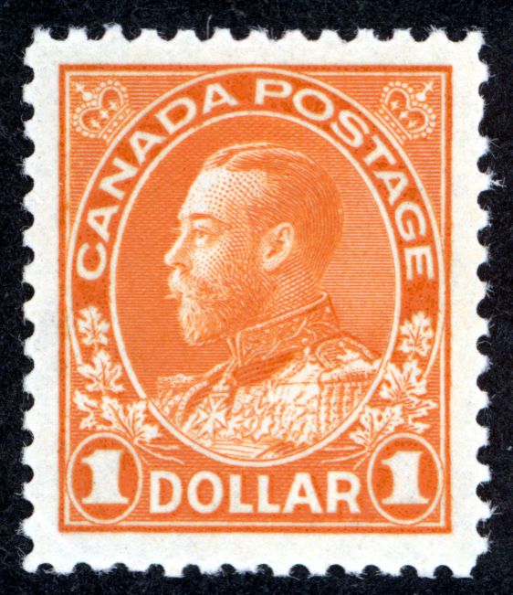 Admiral 1 dollar orange stamp