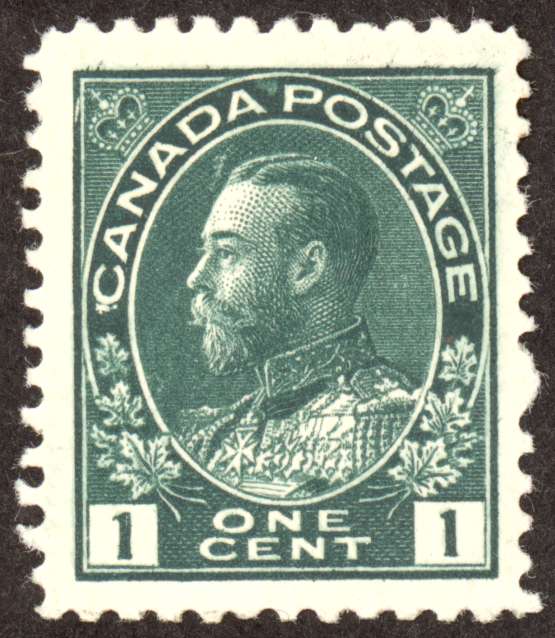 Admiral 1 cent green stamp