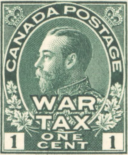 Admiral 1 cent green War Tax single