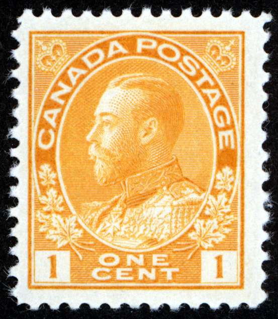 Admiral 1 cent yellow stamp