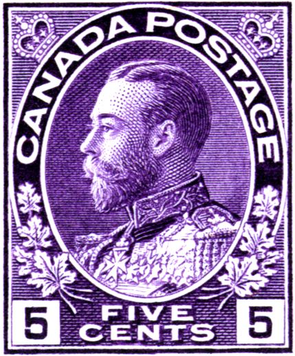Admiral 5 cent violet single