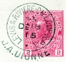 QC-98 Levis and Riviere-du-Loup RPO postmark with RPO clerk's name, J. A. Dionne, dated 18 Dec. 1915