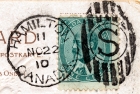 SN-10 Hamilton Canada duplex postmark used at GTRy station dated 22 Nov. 1910