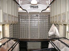 Interior of a railway mail car